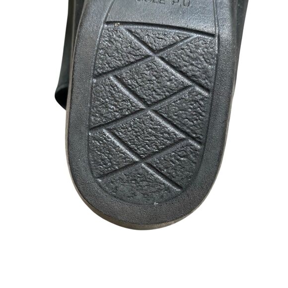 Flexus Sandals Women Sz 8 Black Slingback Anti Shock Double Strap Made Italy - Picture 6 of 8